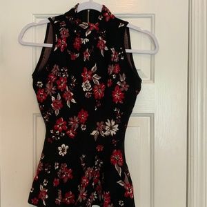 Floral Print Milly Peplum Top